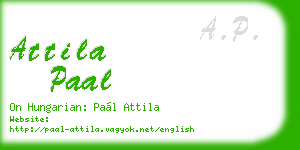 attila paal business card