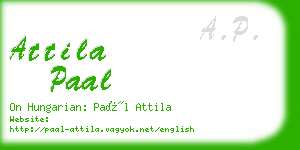 attila paal business card